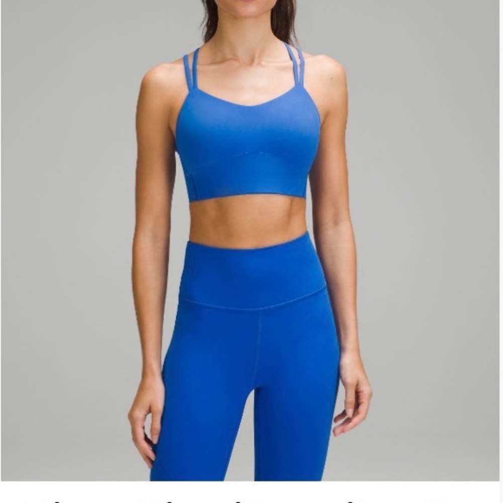 Lululemon Like A Cloud Longline Bra Blazer Blue Tone